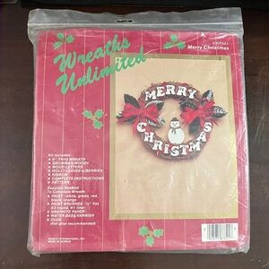Vintage "Wreaths Unlimited" Merry Christmas 6" Twig Wreath Kit CKIT321 Unused